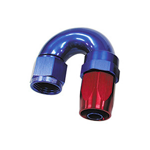 AF159-04 - 150 Series Taper One-Piece Full Flow Swivel 180° Hose End -4AN Blue/Red Finish Suit 100 & 450 Series Hose