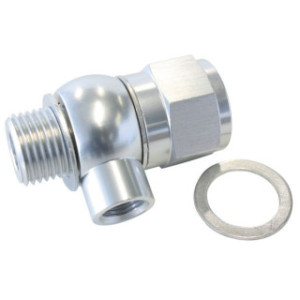 AF166-05-02S - Oil Pressure Adapter Suit GM LS Series engine 1/8inch NPT port Silver finish
