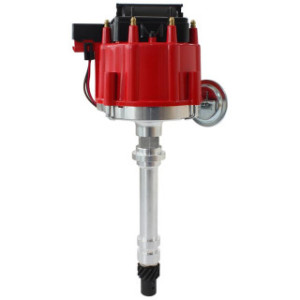 AF4010-8362R - XPRO HEI Distributor with Coil in Cap Machined Aluminium Body with Red Cap Suit Chev V8