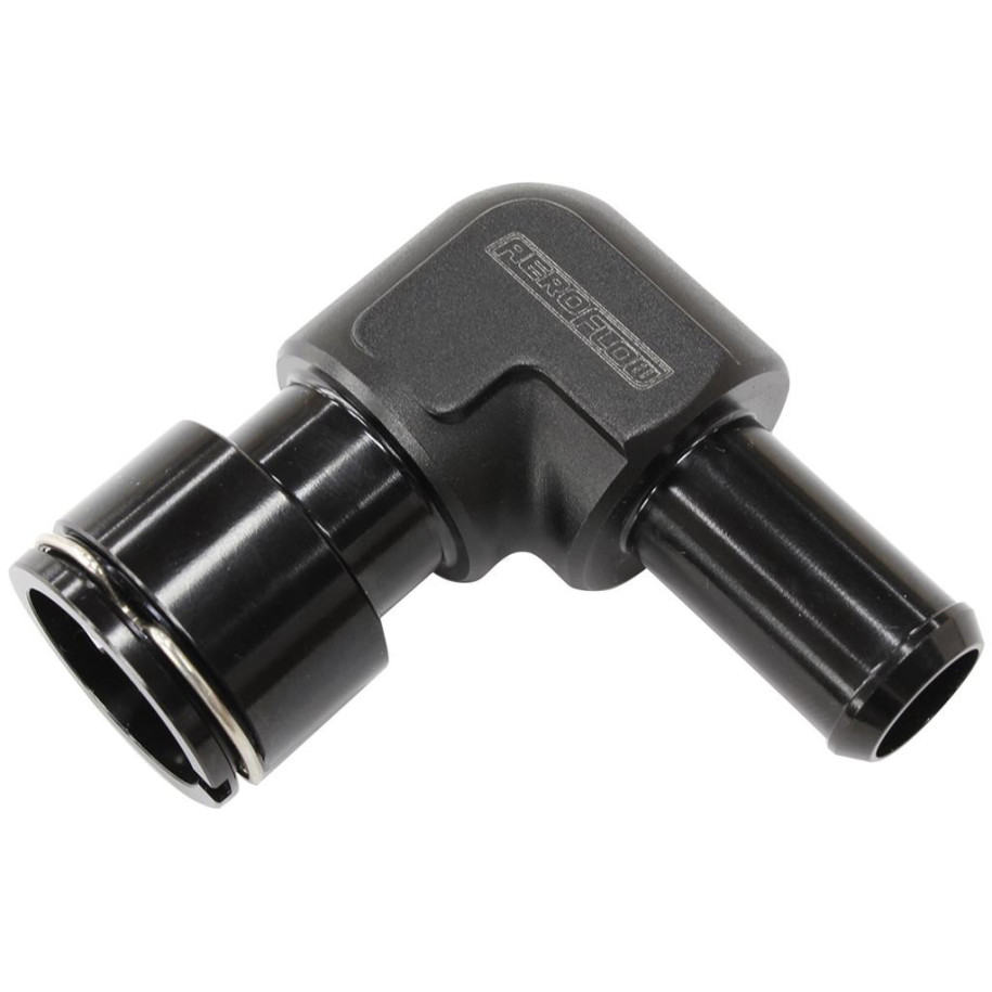 AF50-1000 - 90° to 5/8inch Barb Clip-on Female Water Fitting Suit GM LSA Supercharged V8