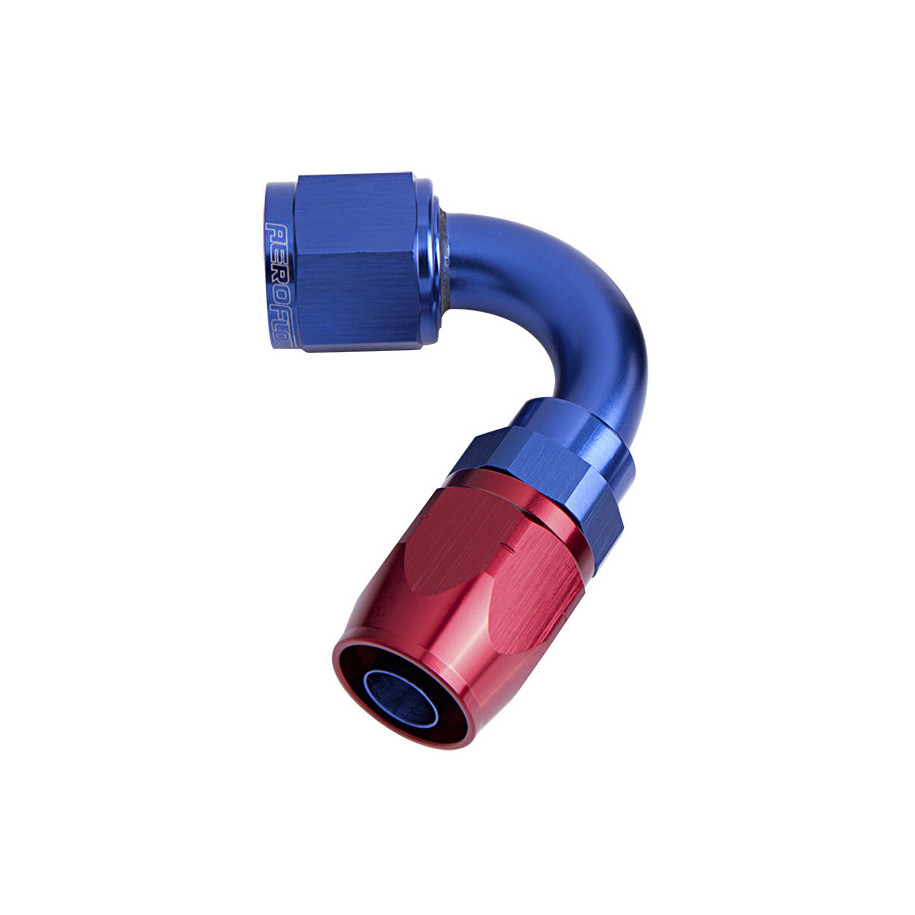 AF504-12 - 500 Series Cutter Swivel 120° Hose End -12AN Blue/Red Finish Suits 100 & 450 Series Hose
