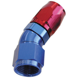 AF557-08 - 550 Series Cutter One-Piece Full Flow Swivel 30° Hose End -8AN Blue/Red Finish Suits 100 & 450 Series Hose