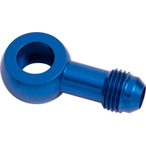 AF717-03 - Alloy AN Banjo Fitting 8mm to -3AN Blue Finish