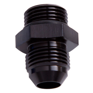 AF920-10BLK - ORB to AN Straight Male Flare Adapter -10 ORB to -10AN Black Finish