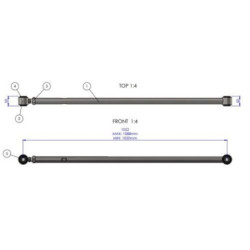 Adjustable Panhard Rod (80 duro/ShA)