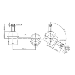 Pajero Fr RH Sway Bar Link