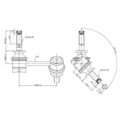 Lexus IS Fr RH Sway Bar Link