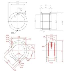 Steering Rack Mount Bush Kit Fr (80 duro/ShA)