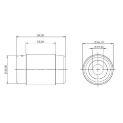 Nissan 370Z/400Z RLCA-Rear Inner Bush Kit (80 duro/ShA)