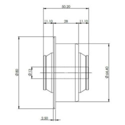 MQB FLCA Rear Bush Suits Alloy Subframe (80 duro/ShA)