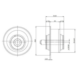 MQB FLCA Rear Bush Double OS Suits Alloy Subframe (80 duro/ShA)