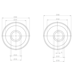 Fr Lwr Ctrl Arm Bush Kit (80 duro/ShA)