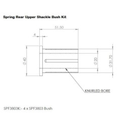 REAR SPR REAR UPP SHACKLE KIT (80 duro/ShA)