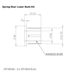 Rear Spring Rear Lwr Bush Kit (80 duro/ShA)