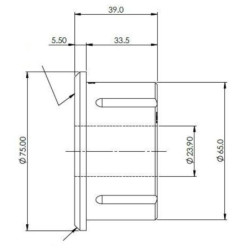 Fiat Ducato/Ram Promaster 250 Rear Leaf Spring Front Eye Bush Kit (80 duro/ShA)