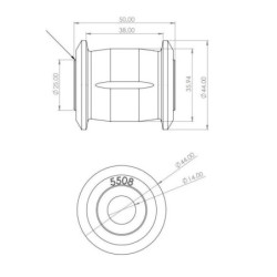 Panhard Rod Bush Kit (80 duro/ShA)