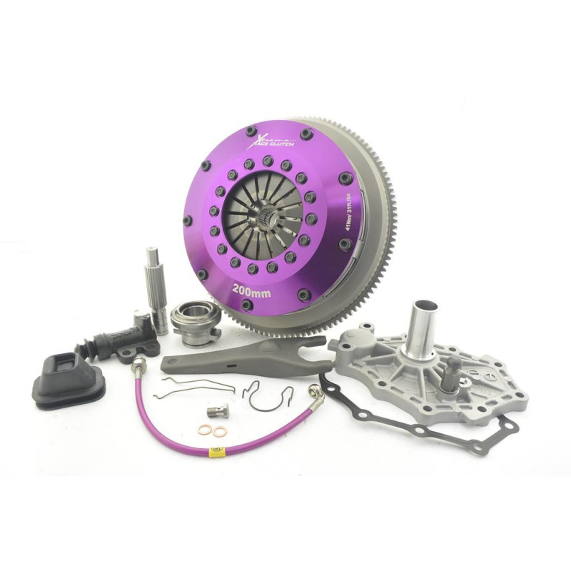 Xtreme Performance - 200mm Rigid Ceramic Twin Plate Clutch Kit Incl Flywheel 1200Nm