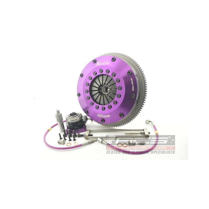 Xtreme Performance - 200mm Sprung Ceramic Twin Plate Clutch Kit Incl Flywheel & CSC 1200Nm