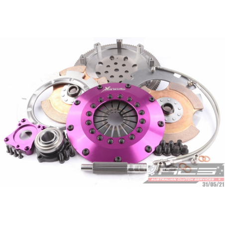 Xtreme Performance - 200mm Rigid Ceramic Twin Plate Clutch Kit Incl Flywheel & CSC 1200Nm