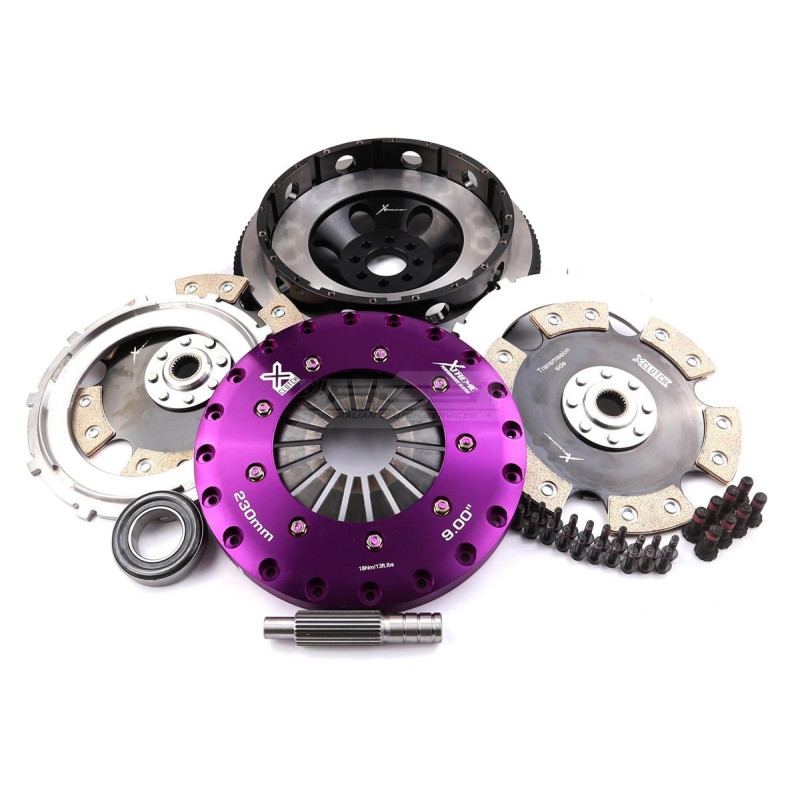 Xtreme Performance - 230mm Rigid Ceramic Twin Plate Clutch Kit Incl Flywheel 1800Nm