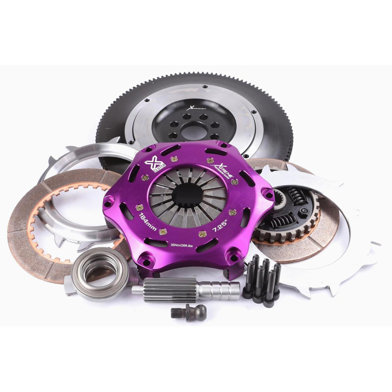Xtreme Performance - 184mm Sprung Ceramic Twin Plate Clutch Kit Incl Flywheel 1220Nm