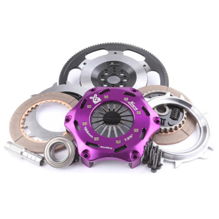 Xtreme Performance - 184mm Sprung Ceramic Twin Plate Clutch Kit Incl Flywheel 1220Nm