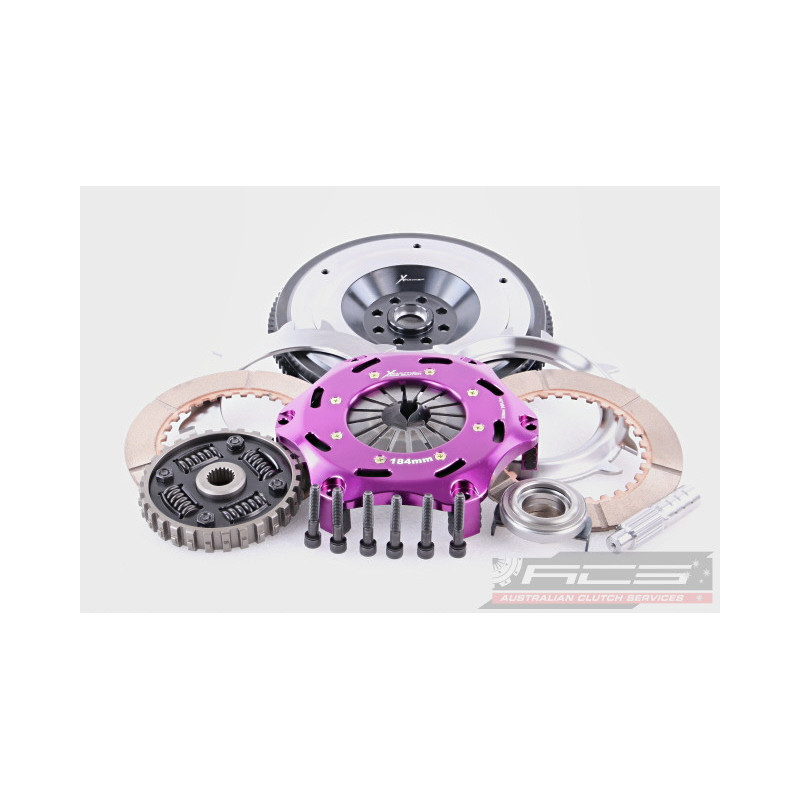 Xtreme Performance - 184mm Sprung Ceramic Twin Plate Clutch Kit Incl Flywheel 1220Nm