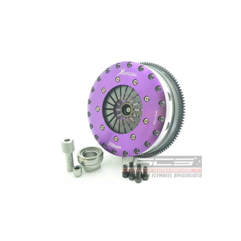 Xtreme Performance - 230mm Rigid Ceramic Twin Plate Clutch Kit Incl Flywheel 1800Nm