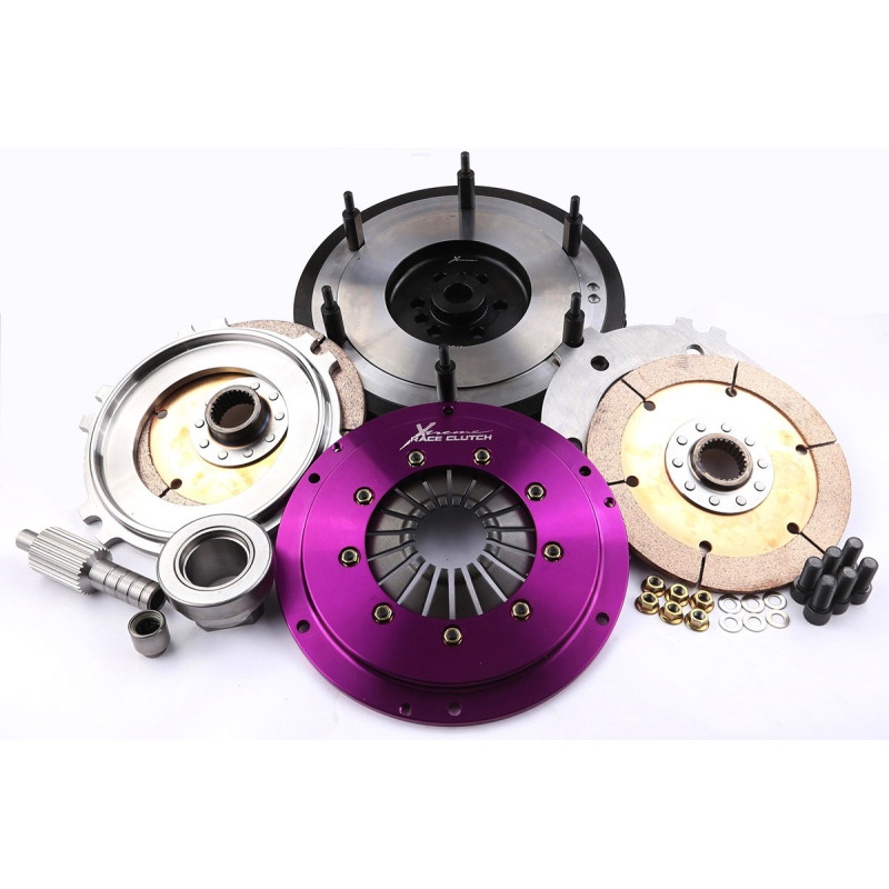 Xtreme Performance - 200mm Rigid Ceramic Twin Plate Clutch Kit Incl Flywheel 1200Nm