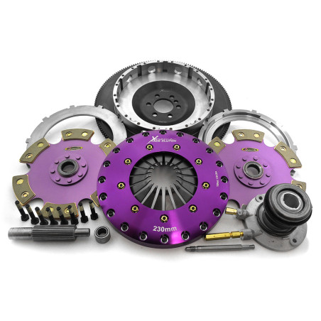 Xtreme Performance - 230mm Rigid Ceramic Twin Plate Clutch Kit Incl Flywheel & CSC 1800Nm