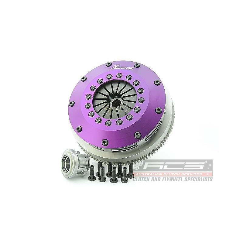 Xtreme Performance - 200mm Rigid Ceramic Twin Plate Clutch Kit Incl Flywheel 1200Nm