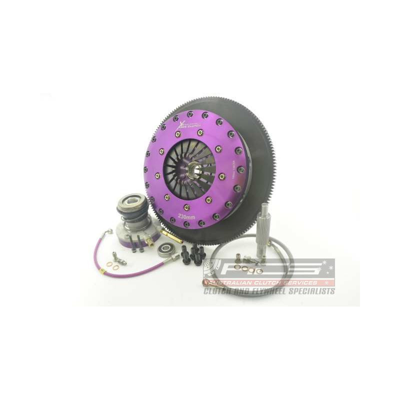 Xtreme Performance - 230mm Rigid Ceramic Twin Plate Clutch Kit Incl Flywheel & CSC 1800Nm