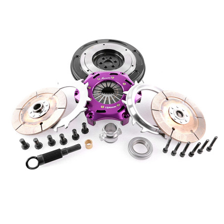 Xtreme Performance - 184mm Rigid Ceramic Twin Plate Clutch Kit Incl Flywheel 1220Nm