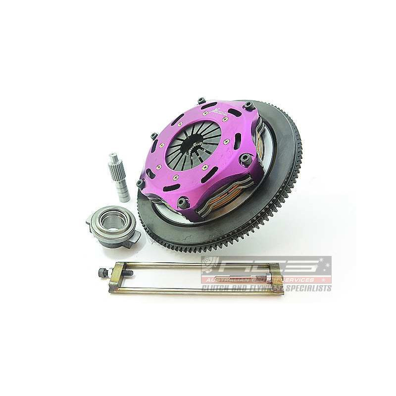 Xtreme Performance - 184mm Rigid Ceramic Twin Plate Clutch Kit Incl Flywheel 1220Nm