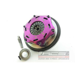 Xtreme Performance - 184mm Rigid Ceramic Twin Plate Clutch Kit Incl Flywheel 1220Nm