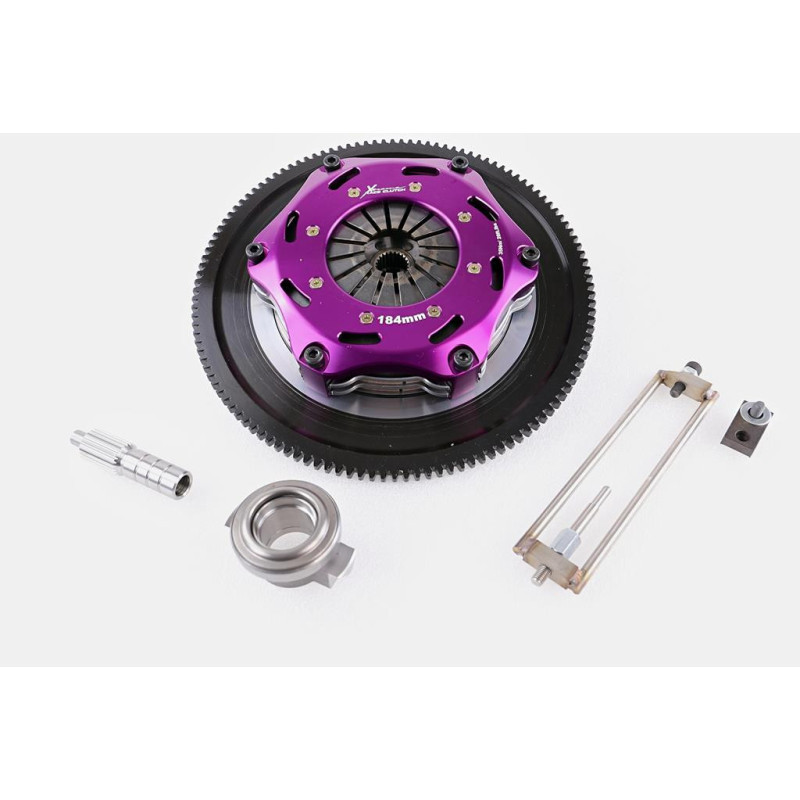 Xtreme Performance - 184mm Rigid Ceramic Twin Plate Clutch Kit Incl Flywheel 1220Nm
