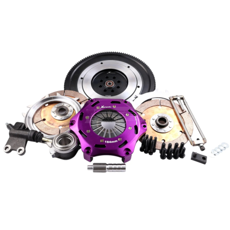 Xtreme Performance - 184mm Rigid Ceramic Twin Plate Clutch Kit Incl Flywheel 1220Nm
