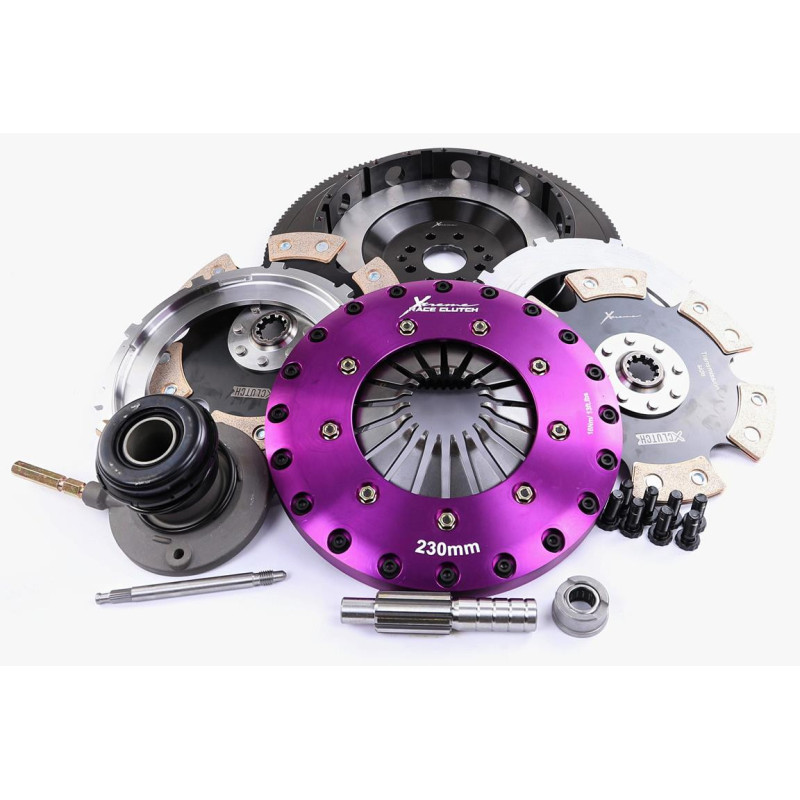 Xtreme Performance - 230mm Rigid Ceramic Twin Plate Clutch Kit Incl Flywheel & CSC 1800Nm