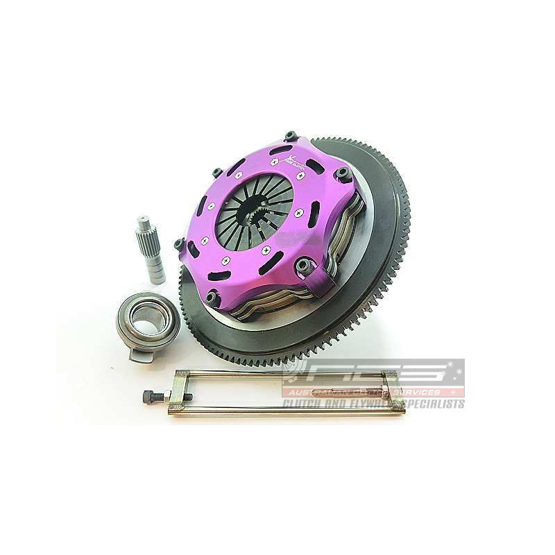 Xtreme Performance - 184mm Rigid Ceramic Twin Plate Clutch Kit Incl Flywheel 1220Nm