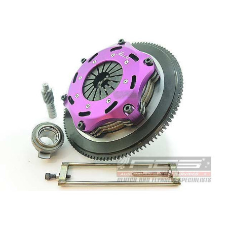 Xtreme Performance - 184mm Rigid Ceramic Twin Plate Clutch Kit Incl Flywheel 1220Nm
