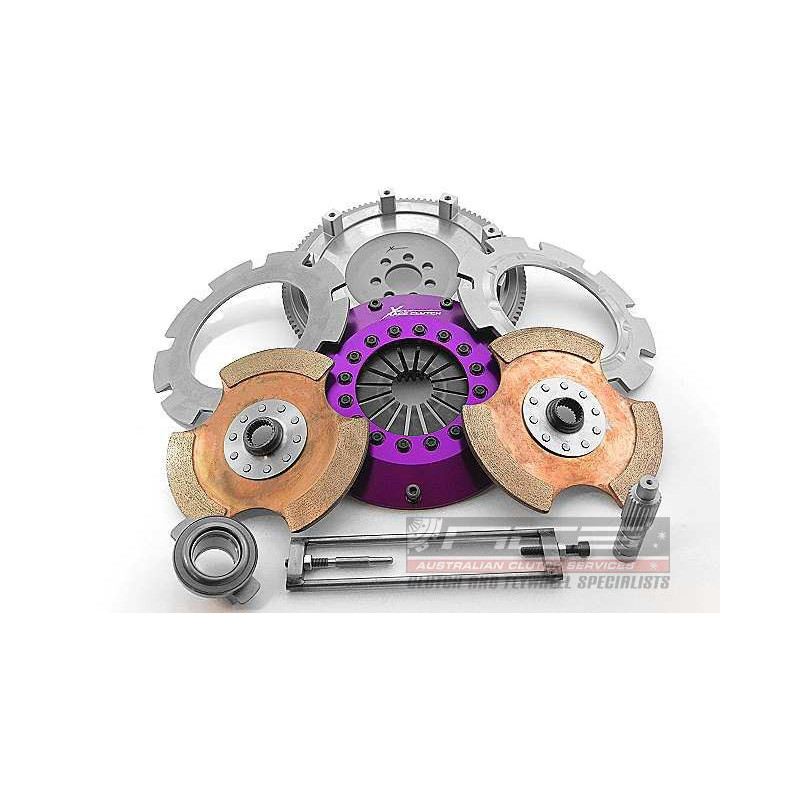 Xtreme Performance - 200mm Rigid Ceramic Twin Plate Clutch Kit Incl Flywheel 1200Nm