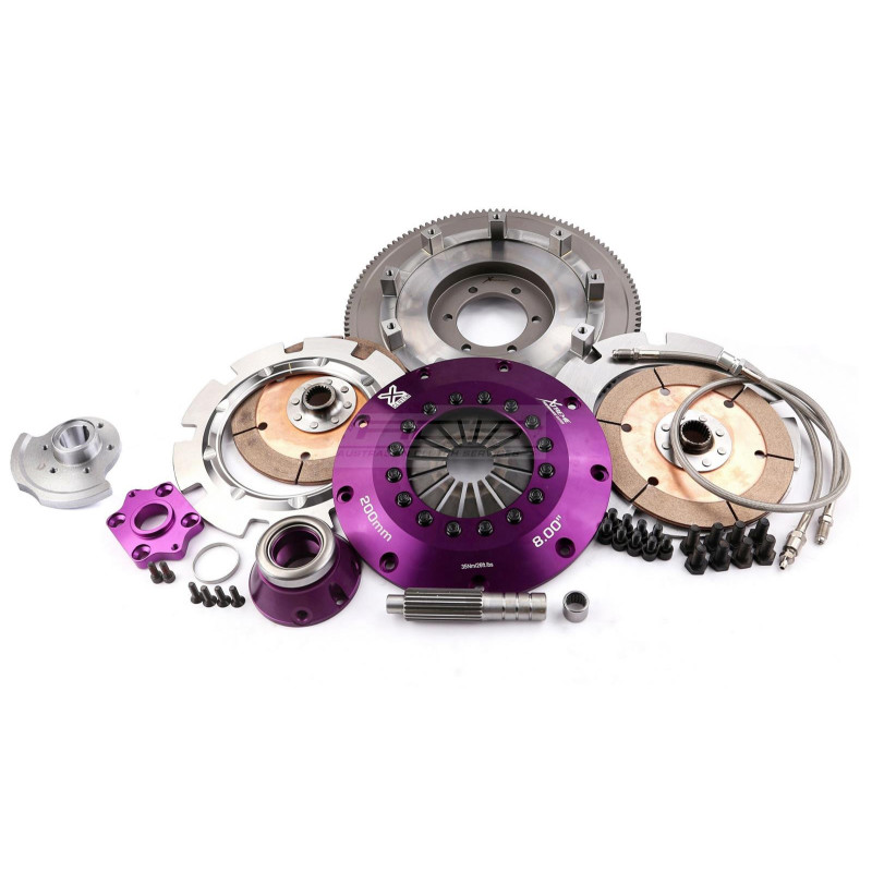 Xtreme Performance - 200mm Rigid Ceramic Twin Plate Clutch Kit Incl Flywheel & CSC 1200Nm