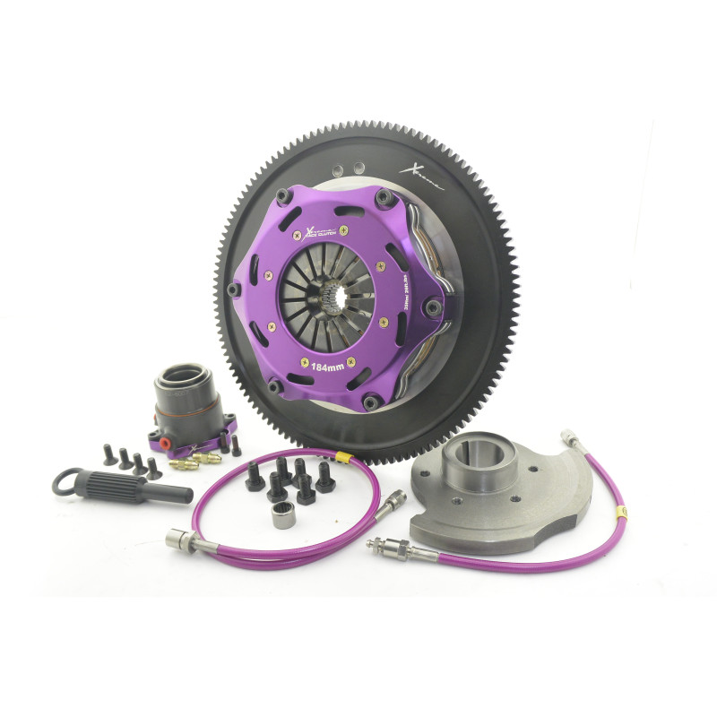 Xtreme Performance - 184mm Rigid Ceramic Twin Plate Clutch Kit Incl Flywheel & CSC 1220Nm