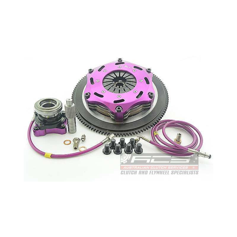 Xtreme Performance - 184mm Rigid Ceramic Twin Plate Clutch Kit Incl Flywheel & CSC 1220Nm