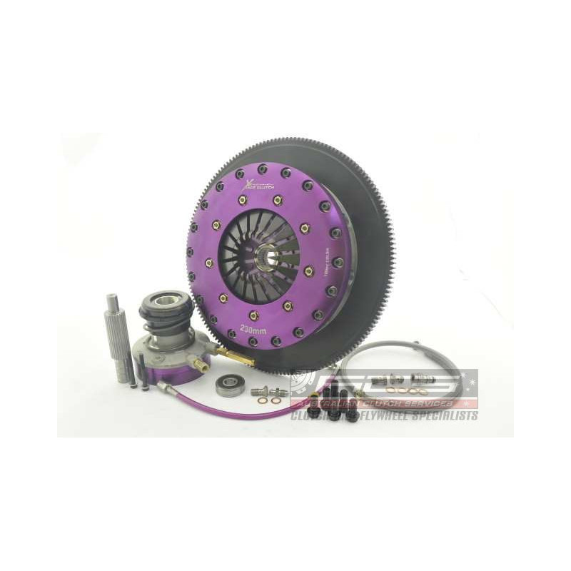 Xtreme Performance - 230mm Organic Twin Plate Clutch Kit Incl Flywheel & CSC 1200Nm