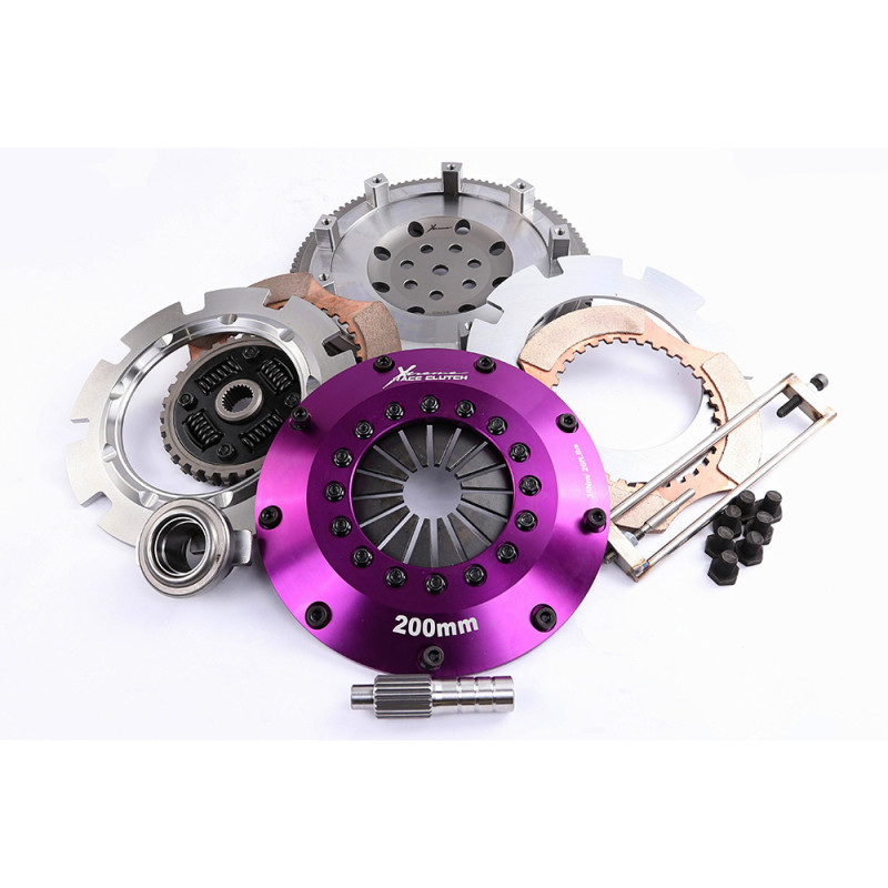 Xtreme Performance - 200mm Sprung Ceramic Twin Plate Clutch Kit Incl Flywheel 1200Nm