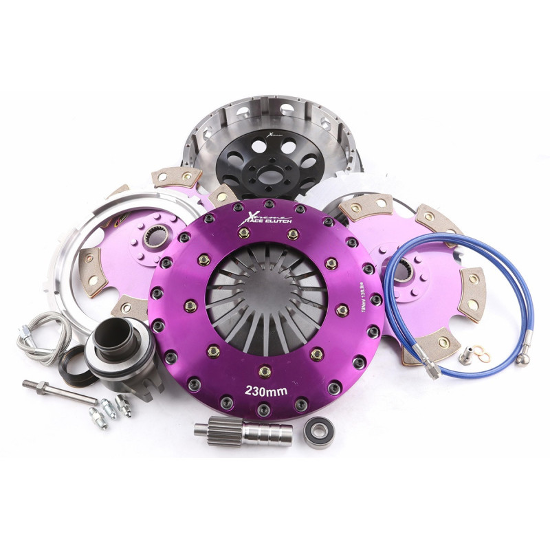 Xtreme Performance - 230mm Rigid Ceramic Twin Plate Clutch Kit Incl Flywheel & CSC 1800Nm