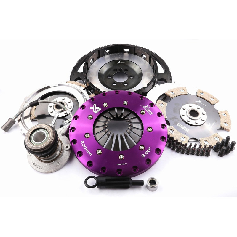 Xtreme Performance - 230mm Rigid Ceramic Twin Plate Clutch Kit Incl Flywheel & CSC 1800Nm