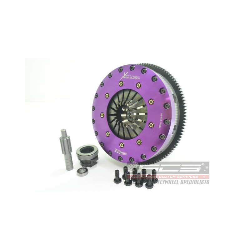 Xtreme Performance - 230mm Organic Twin Plate Clutch Kit Incl Flywheel 1200Nm