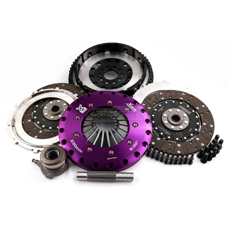 Xtreme Performance - 230mm Organic Twin Plate Clutch Kit Incl Flywheel & CSC 1200Nm
